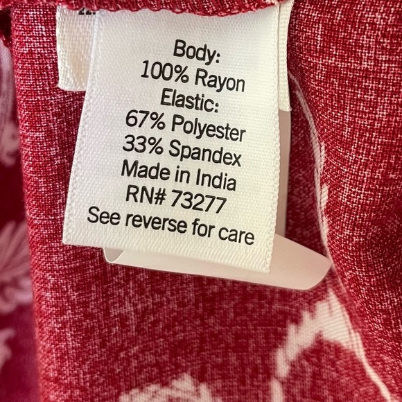 NWOT Croft & Barrow Red A-line Maxi Dress with 3/4 Dolman Sleeves with pockets - Picture 7 of 10